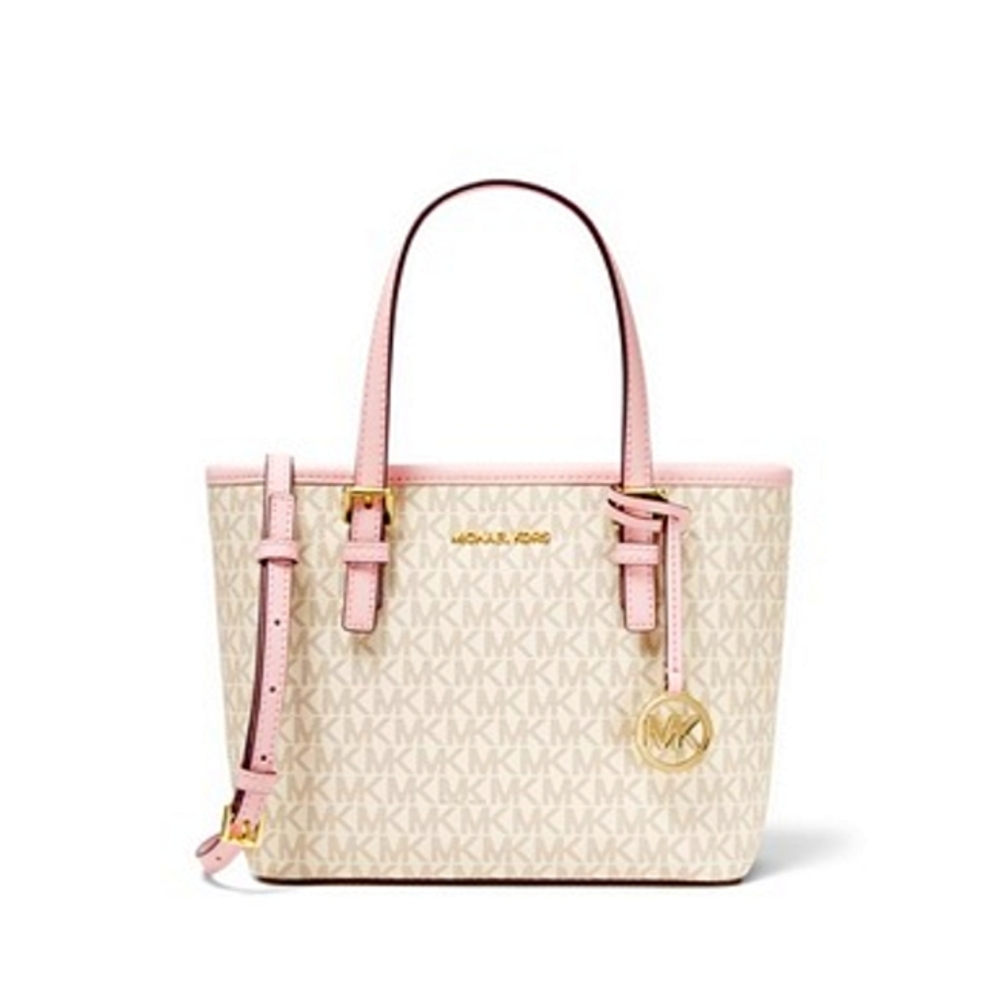 Jet Set Travel Small Logo Top-Zip Tote Bag